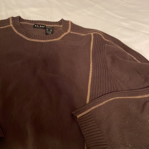 Axcess Mens XXL chocolate‎ Brown Knit/cotton Sweater great condition - Picture 4 of 4